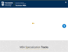 Tablet Screenshot of mba.technion.ac.il